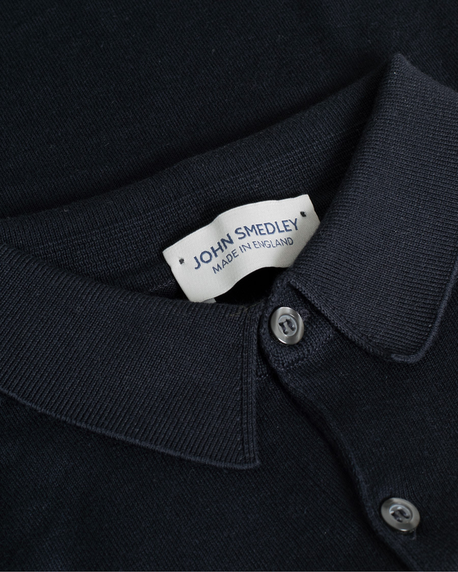 Herre | John Smedley Adrian Slim Fit Sea Island Polo Navy | Pre-owned | John Smedley Adrian Slim Fit Sea Island Polo Navy