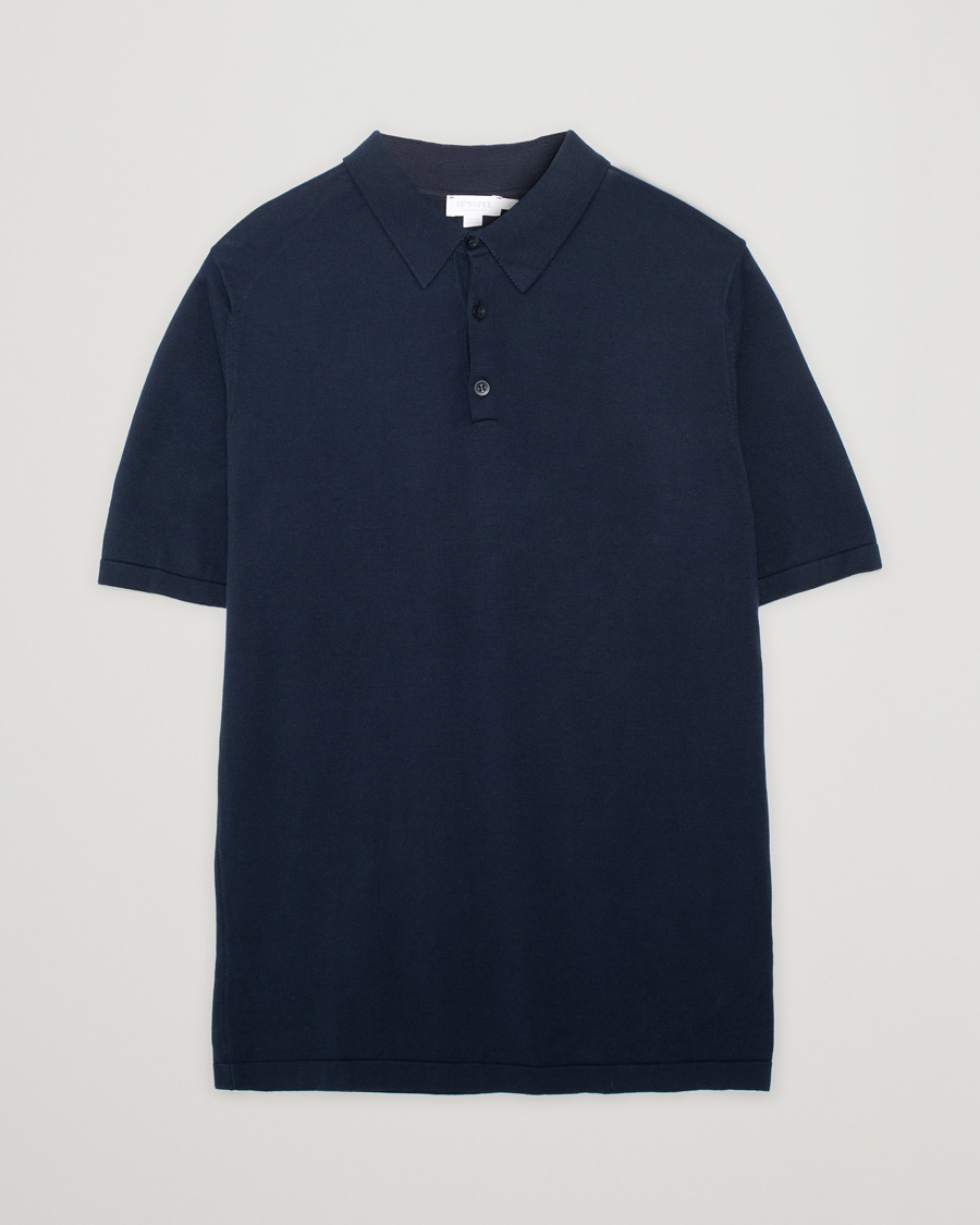 Herre | Pikéer | Pre-owned | John Smedley Adrian Slim Fit Sea Island Polo Navy