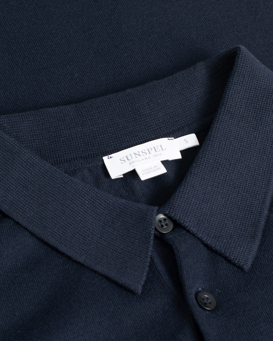 Herre | Pikéer | Pre-owned | John Smedley Adrian Slim Fit Sea Island Polo Navy