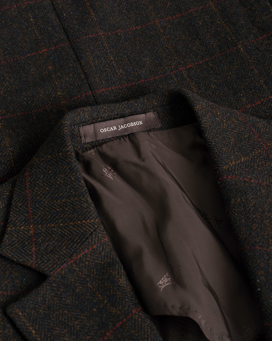 Herre | Dressjakker | Pre-owned | Oscar Jacobson Egel Yorkshire Tweed by Moon Blazer Brown