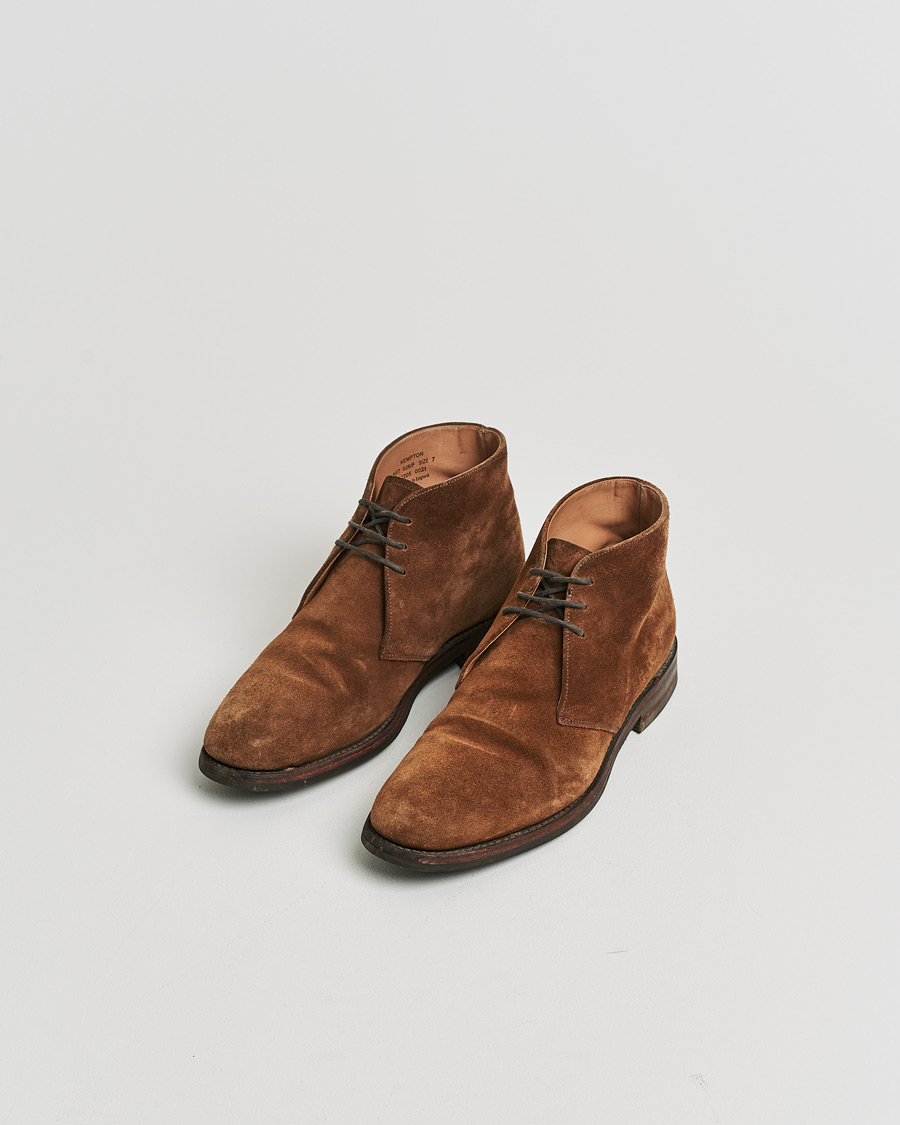 Herre | Pre-owned Randsydde sko | Pre-owned | Loake 1880 Kempton Chukka Boot Brown Suede UK7 - EU41