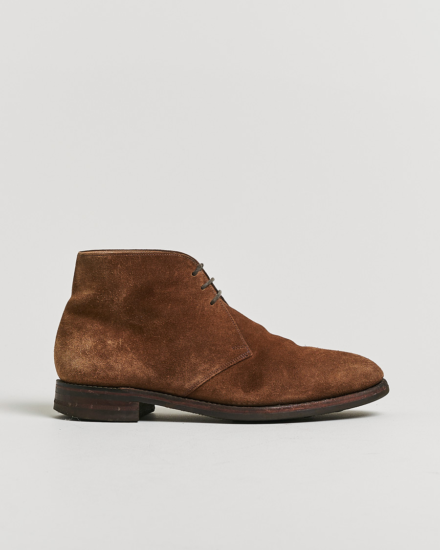 Herre | Pre-owned Randsydde sko | Pre-owned | Loake 1880 Kempton Chukka Boot Brown Suede UK7 - EU41
