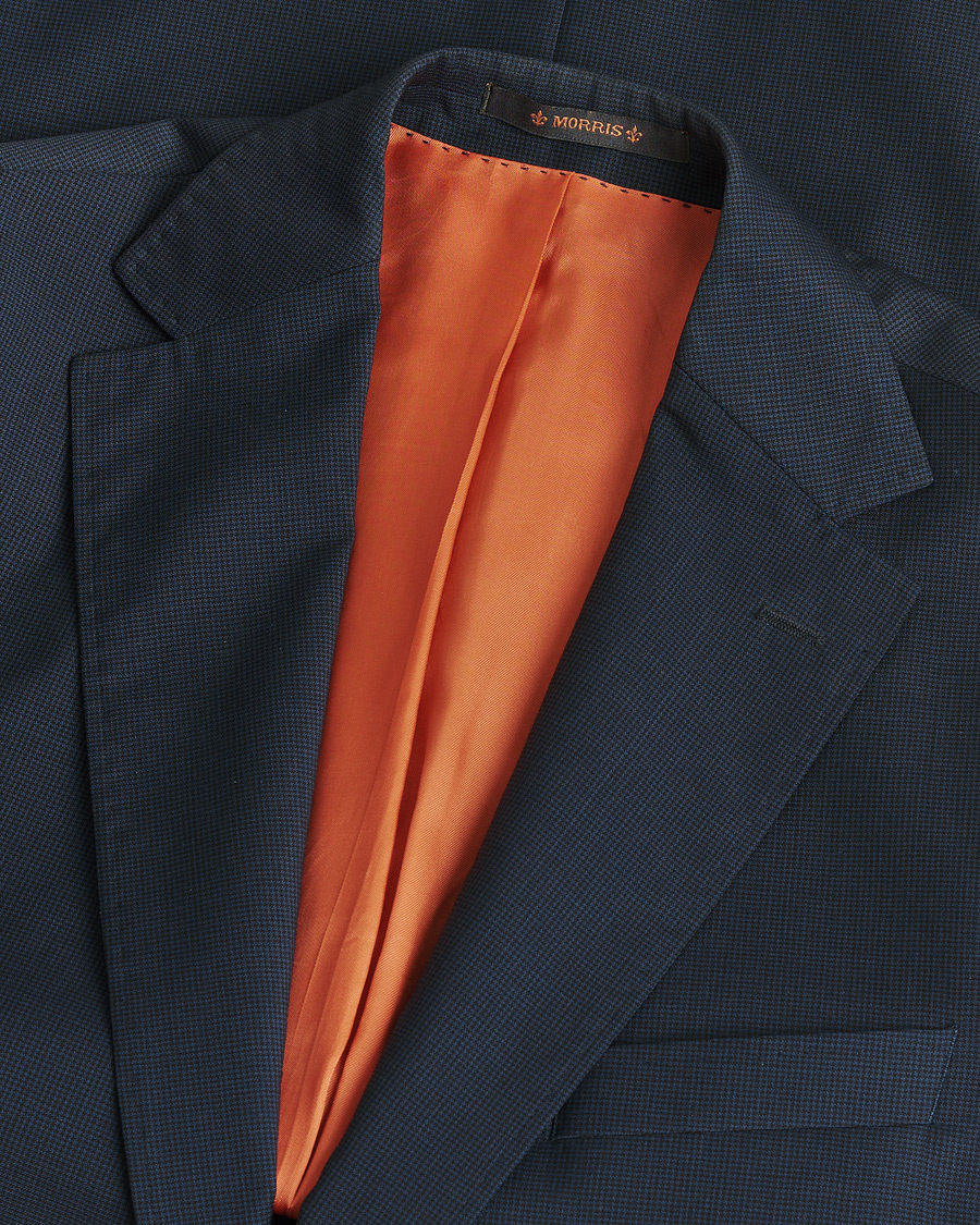 Herre | Pre-owned Dresser | Pre-owned | Morris Wool Suit Navy Check 150