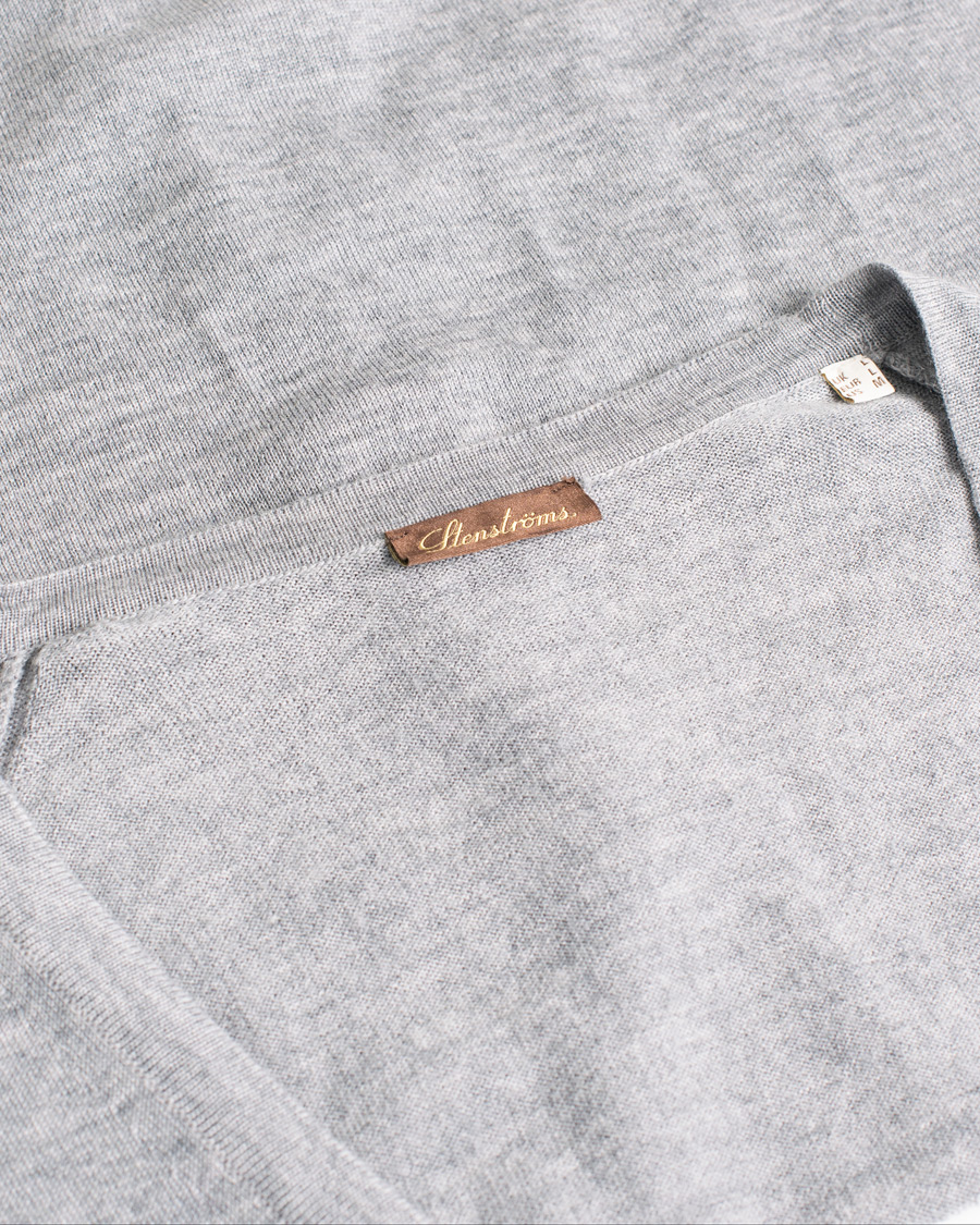 Herre | Stenströms Merino Zegna Knitted Cardigan Light Grey | Pre-owned | Stenströms Merino Zegna Knitted Cardigan Light Grey