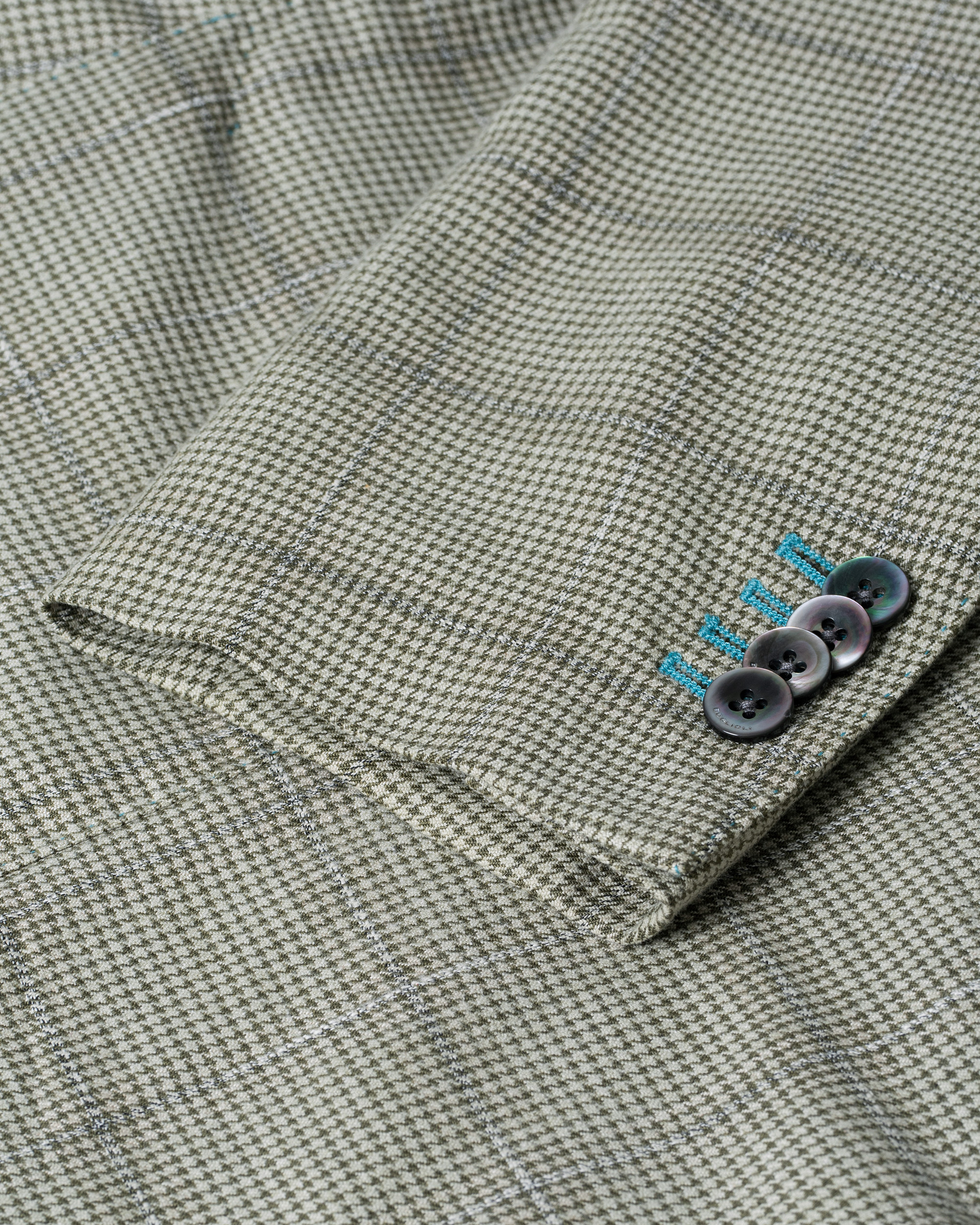 Herr | Pre-owned Kavajer | Pre-owned | Boglioli K Jacket Houndstooth Overcheck Blazer Green 46