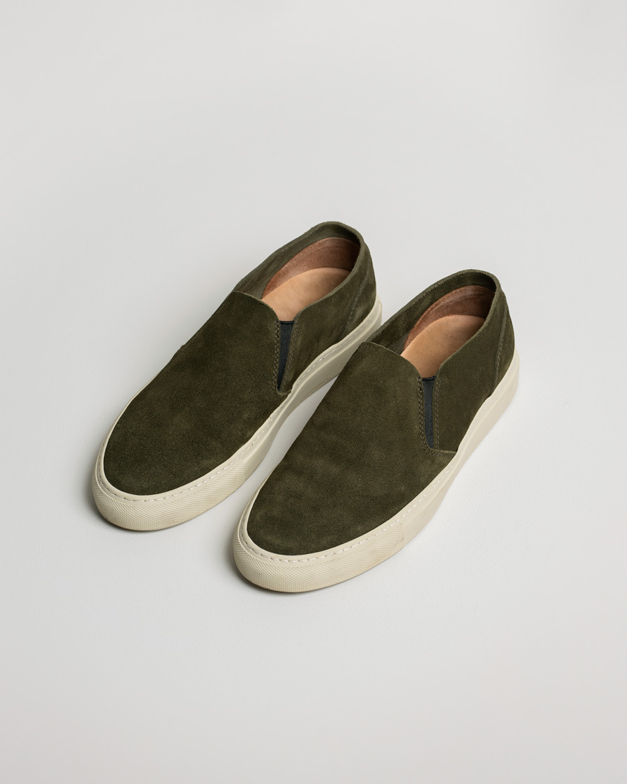 Herre | Buttero Suede Slip On Sneaker Green | Pre-owned | Buttero Suede Slip On Sneaker Green