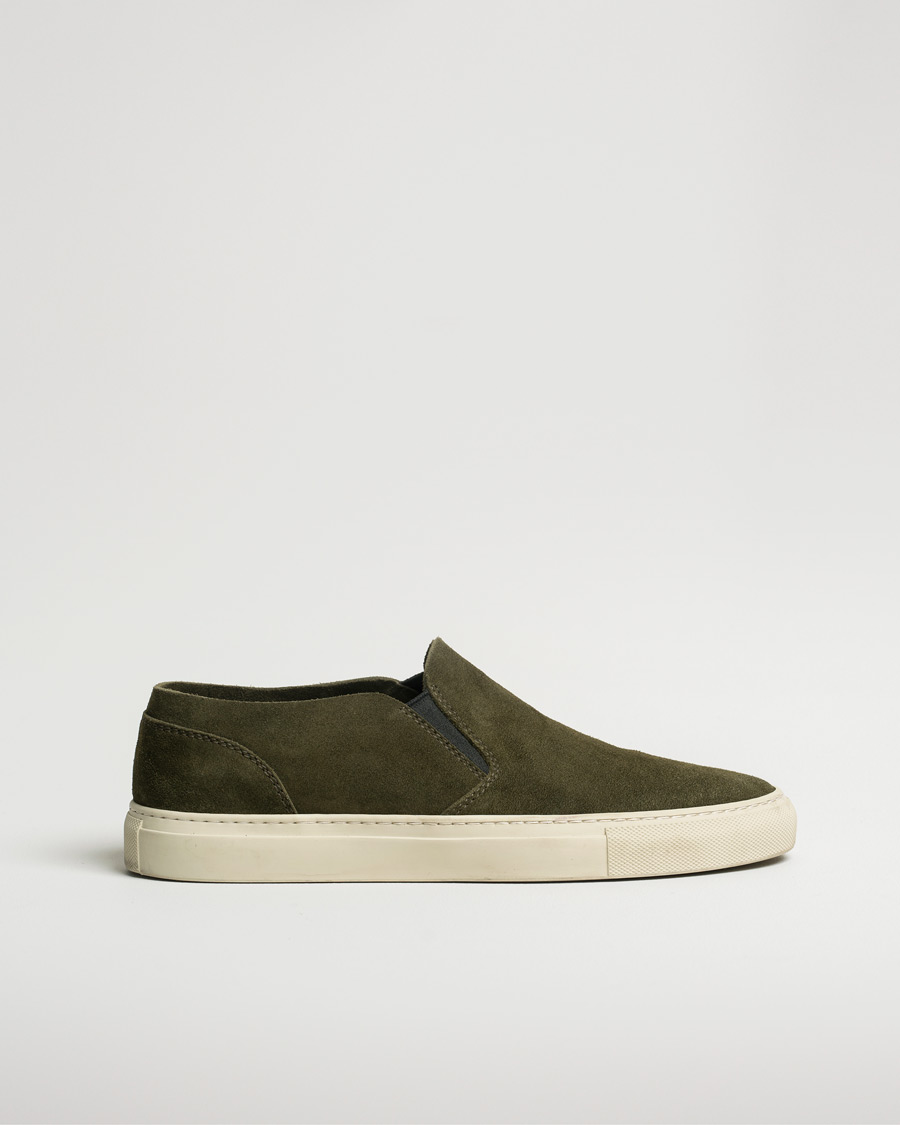 Herre | Buttero Suede Slip On Sneaker Green | Pre-owned | Buttero Suede Slip On Sneaker Green