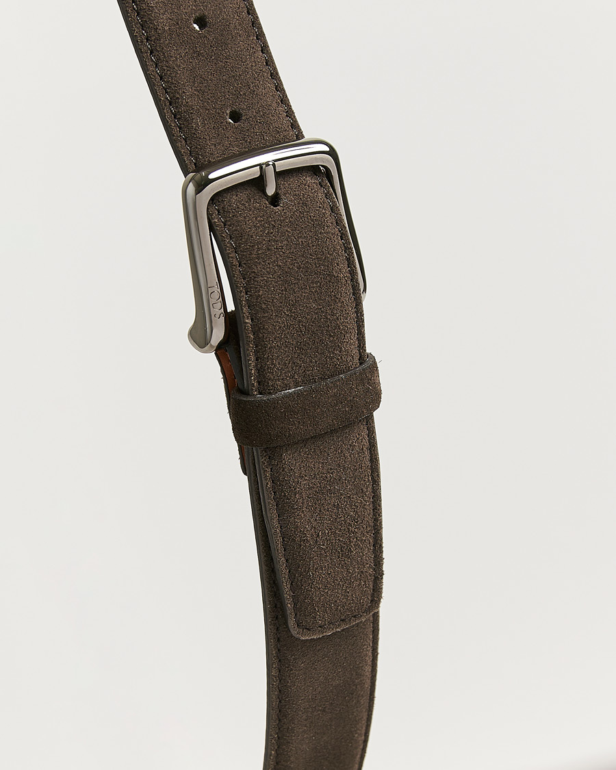 Herre | Pre-owned Assesoarer | Pre-owned | Tod's Suede 3,5 cm Belt Brown 95