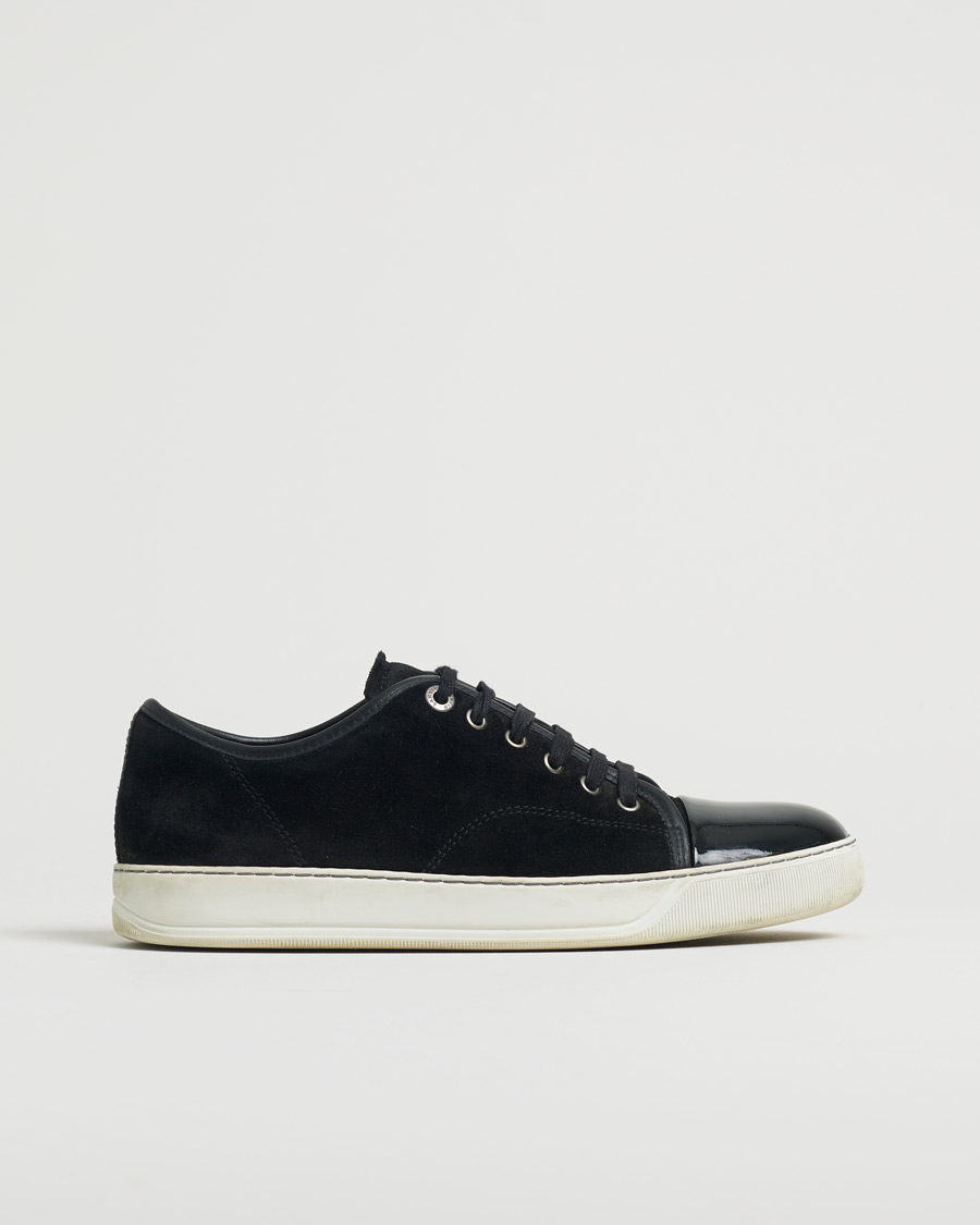Herre | Lanvin DBB1 Patent Cap Toe Sneaker Black | Pre-owned | Lanvin DBB1 Patent Cap Toe Sneaker Black