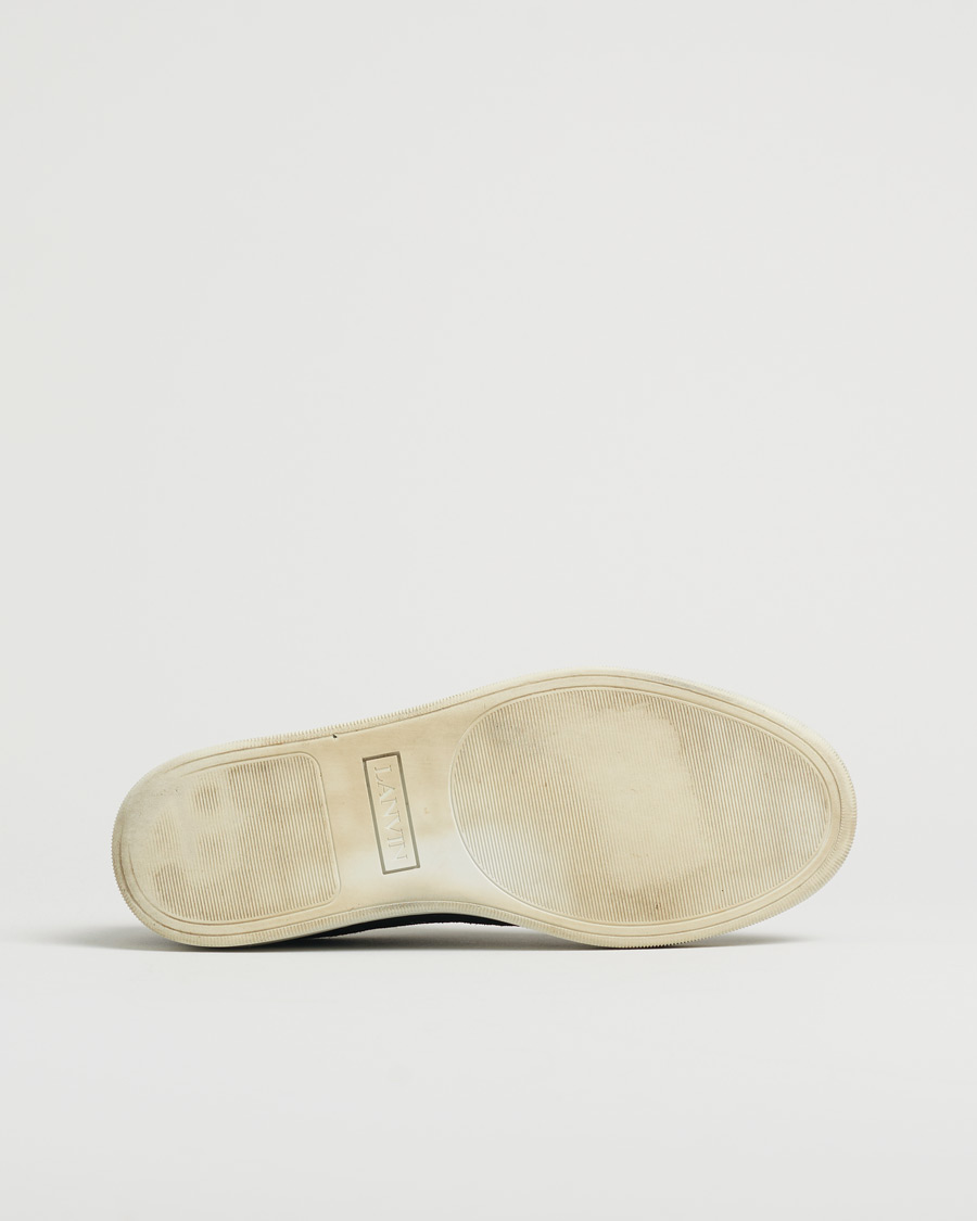 Herre | Lanvin DBB1 Patent Cap Toe Sneaker Black | Pre-owned | Lanvin DBB1 Patent Cap Toe Sneaker Black