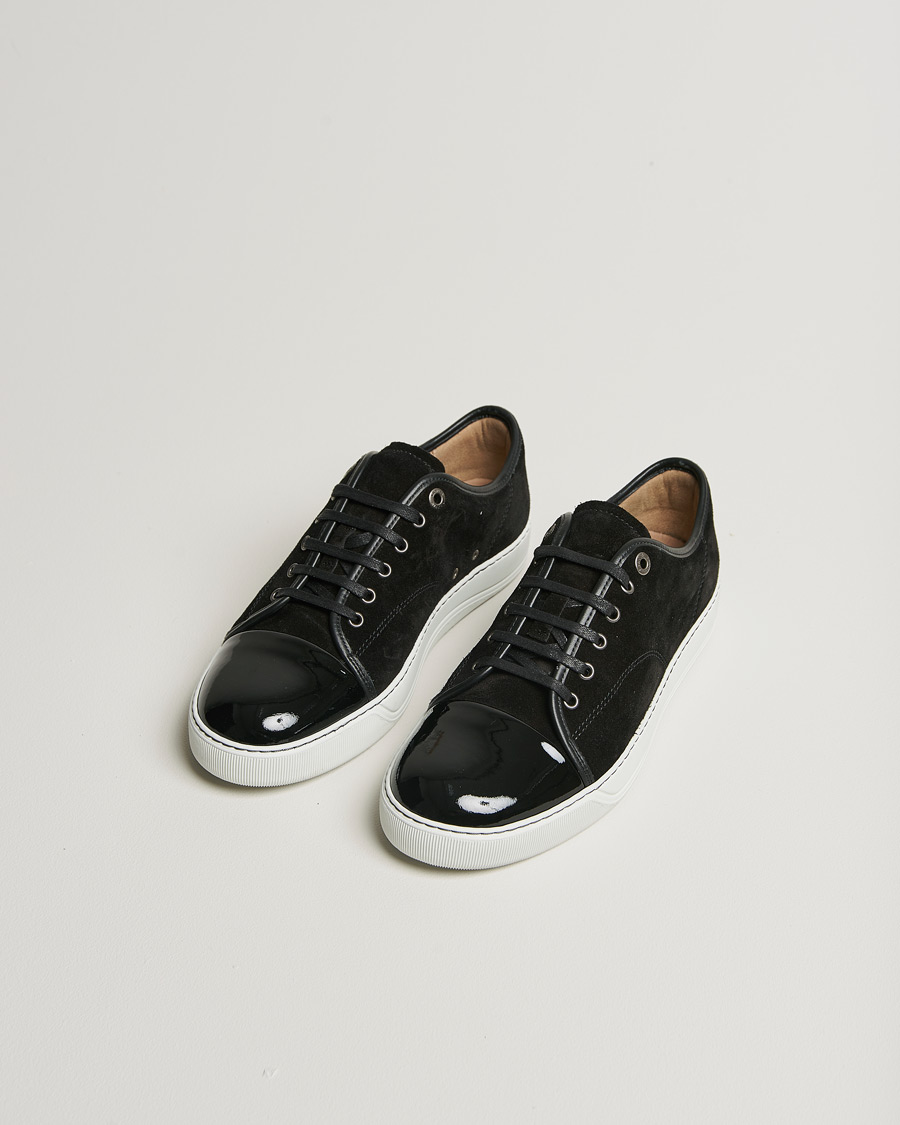 Herre | Lanvin Patent Cap Toe Sneaker Black | Pre-owned | Lanvin Patent Cap Toe Sneaker Black
