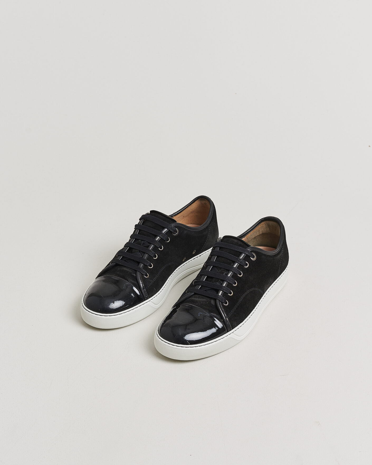 Herre | Pre-owned Sko | Pre-owned | LanvinDBB1 Patent Cap Toe SneakerBlackUK9 - EU43