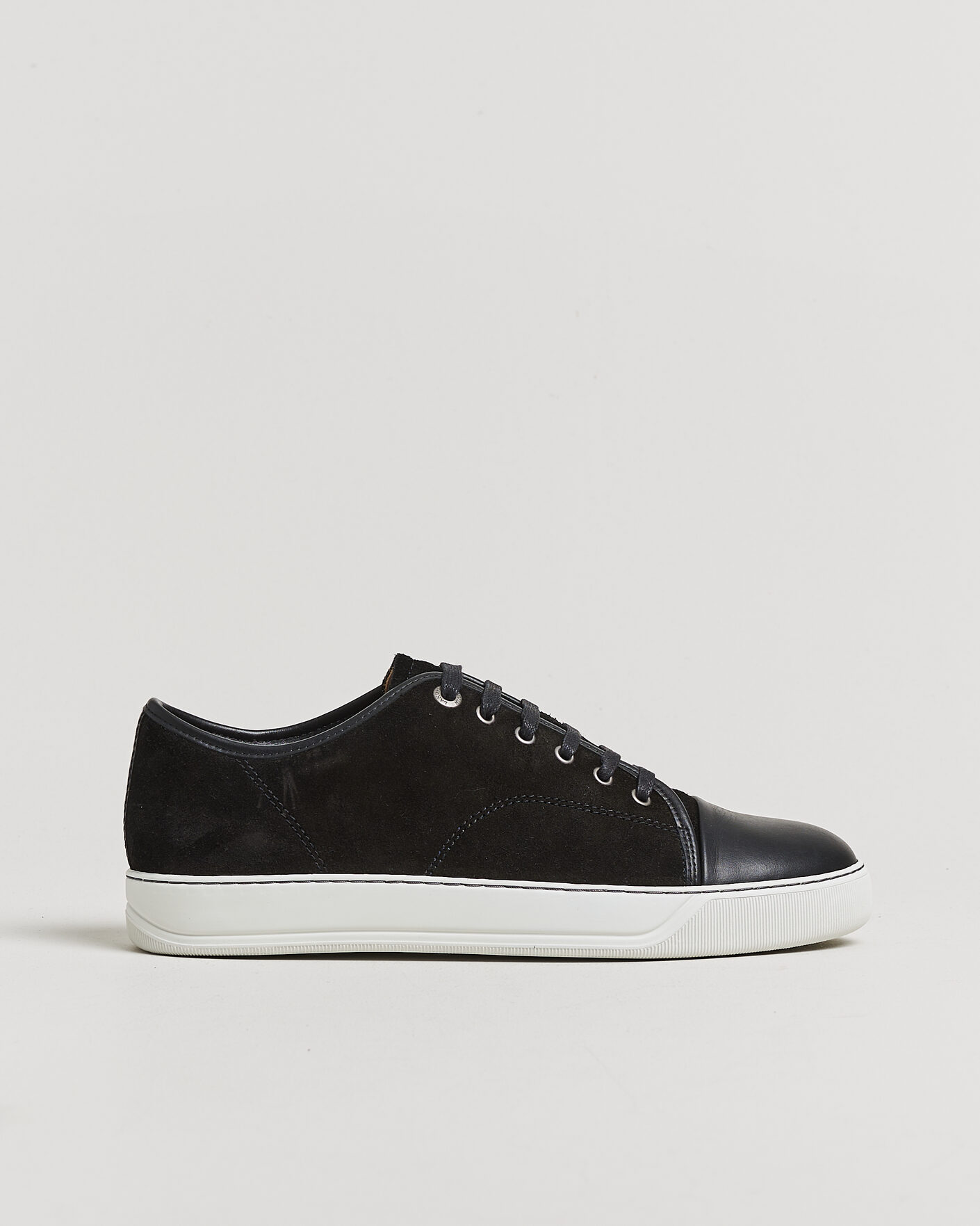 Herre | Pre-owned Sko | Pre-owned | Lanvin DBB1 Nappa Cap Toe Sneaker Black UK8 - EU42