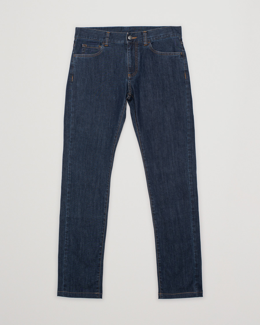 Herre | Jeans | Pre-owned | Canali Slim Fit Stretch Jeans Dark Blue Wash