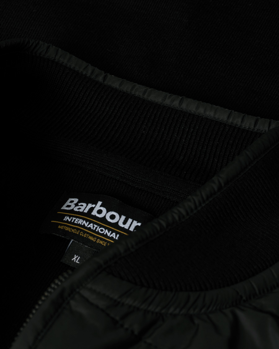 Herre | Gensere | Pre-owned | Barbour International Baffle Zip Through Sweater Black