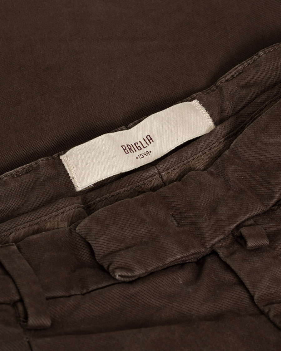 Herre | Bukser | Pre-owned | Briglia 1949 Brushed Cotton Cargo Trousers Brown 46