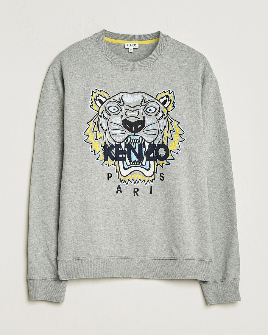 Herre | Gensere | Pre-owned | KENZO Tiger Crew Neck Sweatshirt Grey M