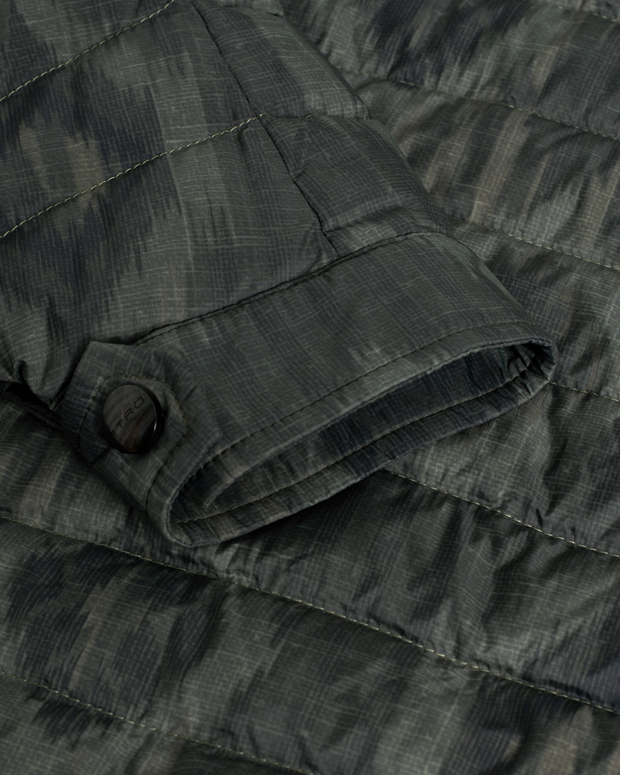 Herre | Etro Printed Nylon Jacket Dark Green | Pre-owned | Etro Printed Nylon Jacket Dark Green