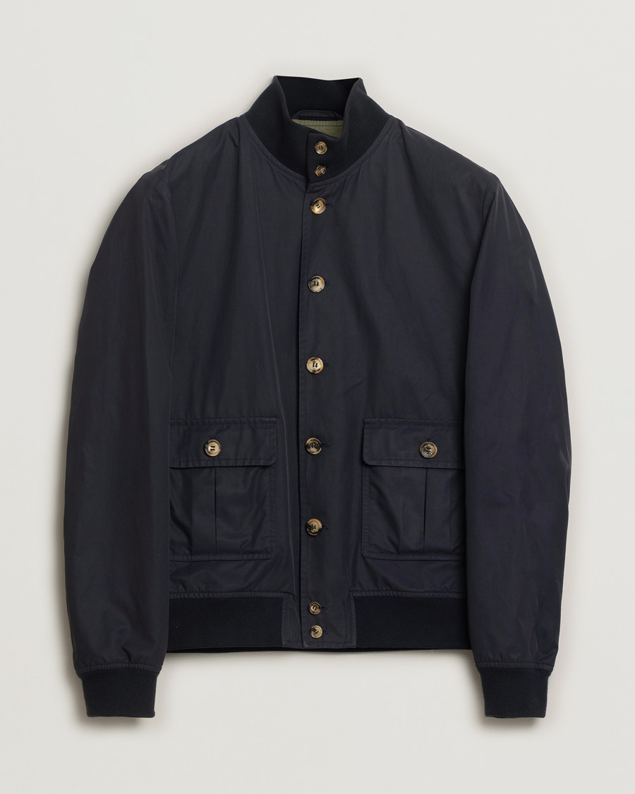 Herre | Valstar Valstarino Water Repellent Cotton Jacket Navy | Pre-owned | Valstar Valstarino Water Repellent Cotton Jacket Navy