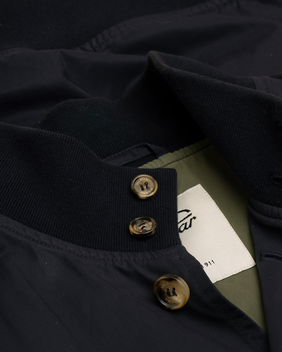 Herre | Valstar Valstarino Water Repellent Cotton Jacket Navy | Pre-owned | Valstar Valstarino Water Repellent Cotton Jacket Navy