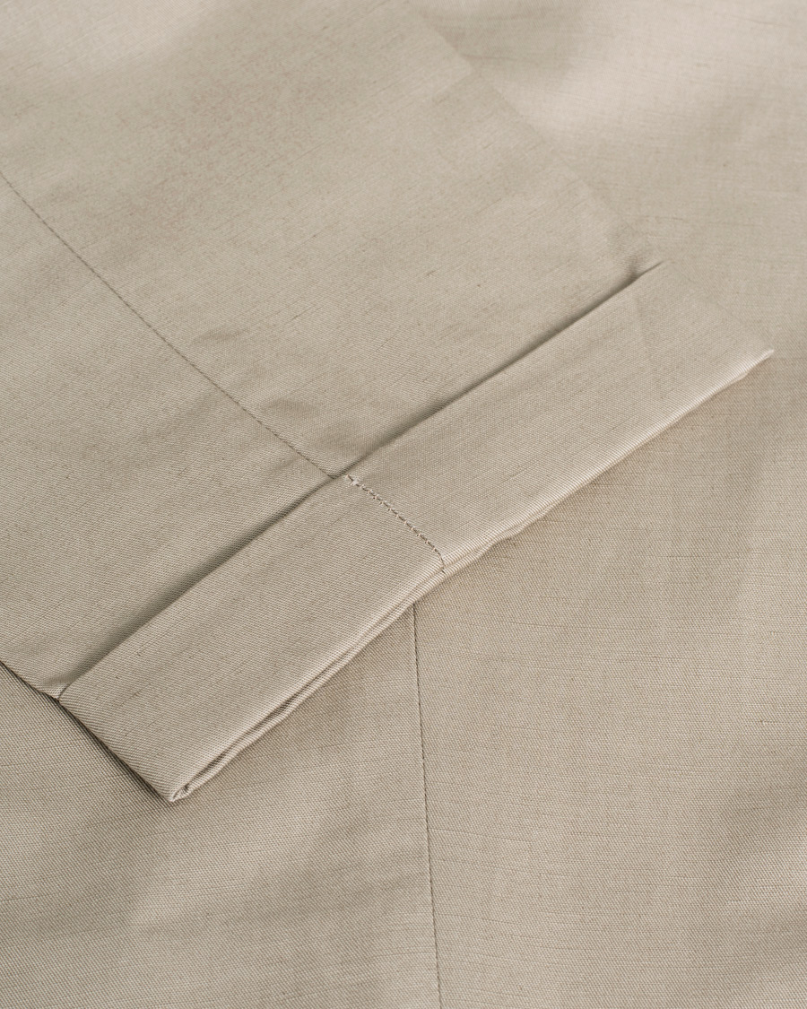 Herre | Briglia 1949 Easy Fit Pleated Linen/Cotton Trousers Beige | Pre-owned | Briglia 1949 Easy Fit Pleated Linen/Cotton Trousers Beige