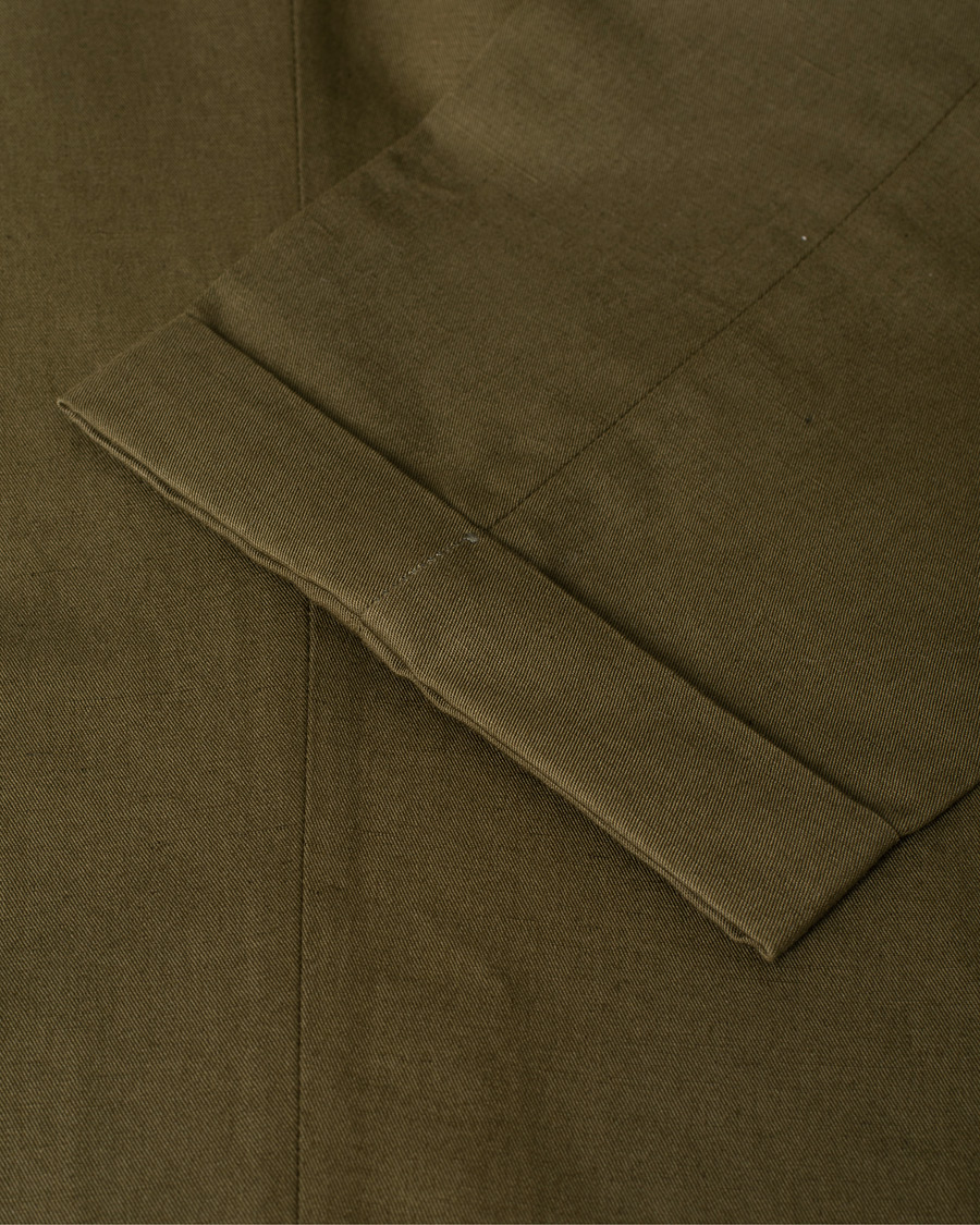 Herre | Bukser | Pre-owned | Briglia 1949 Easy Fit Pleated Linen/Cotton Trousers Olive