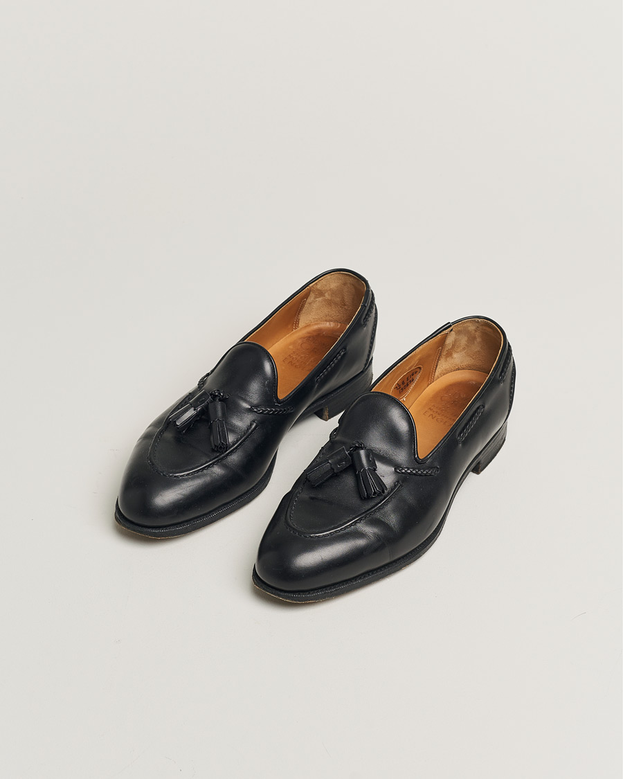 Herre | Edward Green Belgravia Tassel Loafer Black Calf | Pre-owned | Edward Green Belgravia Tassel Loafer Black Calf