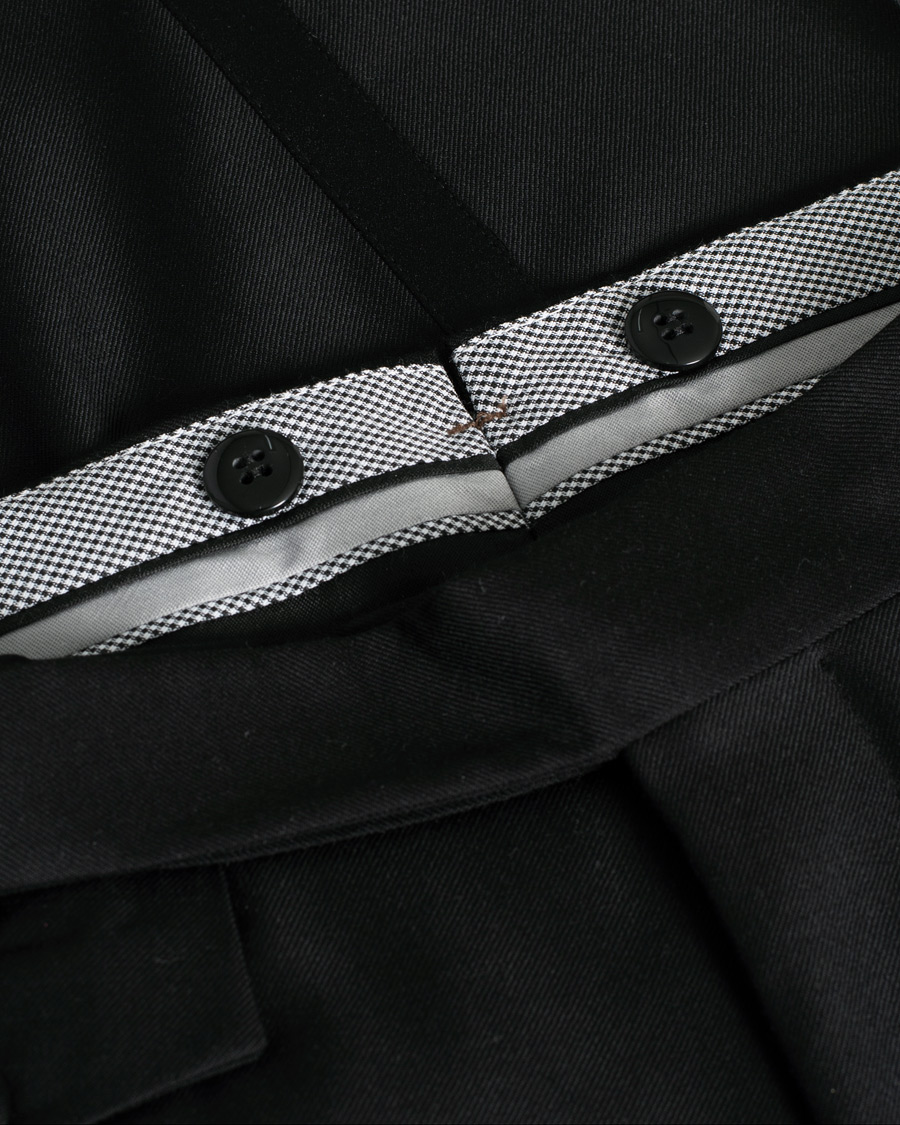 Herre | Morris Heritage Jason Tuxedo Trousers Black | Pre-owned | Morris Heritage Jason Tuxedo Trousers Black