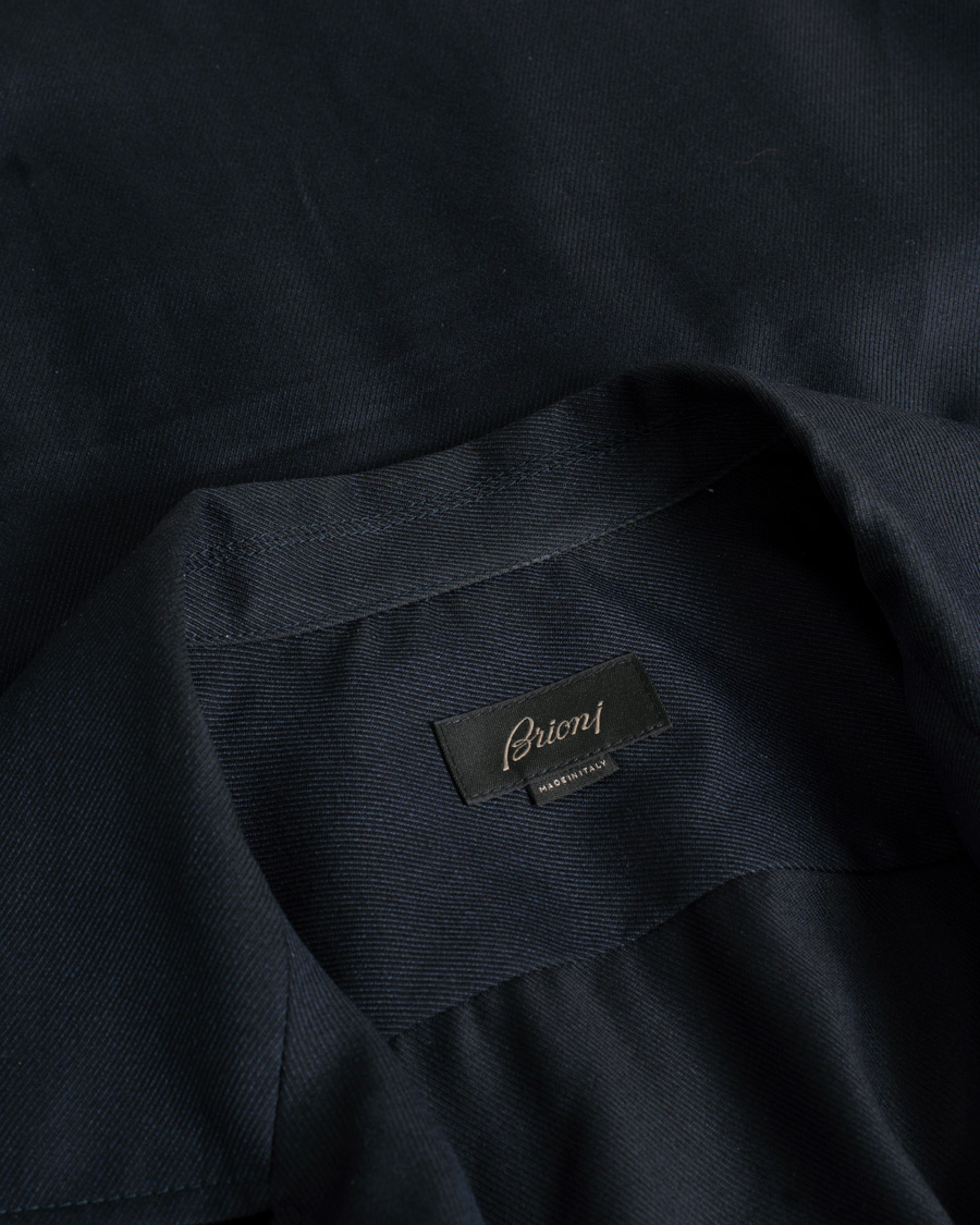 Herre | Jakker | Pre-owned | Brioni Light Wool Sahariana Navy