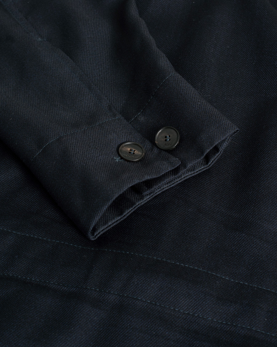 Herre | Jakker | Pre-owned | Brioni Light Wool Sahariana Navy