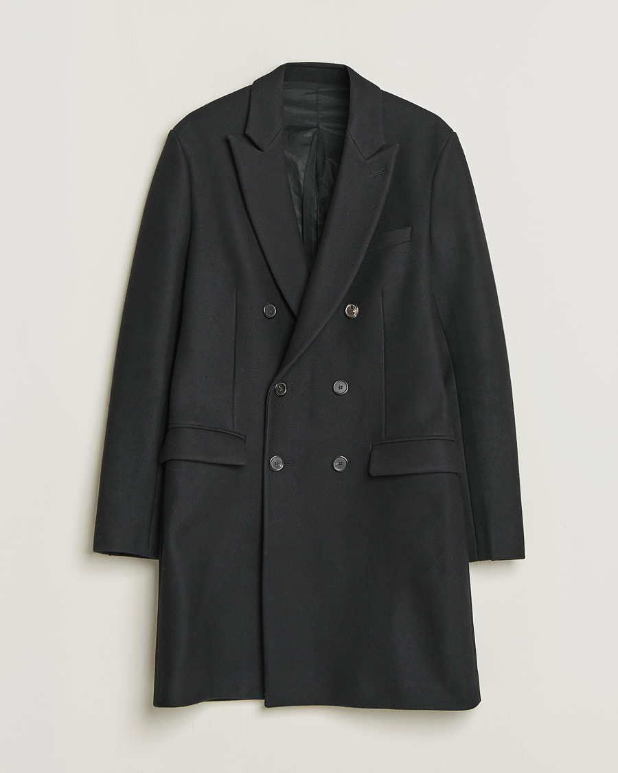 Herre | AMI Double Breasted Coat Black 50 | Pre-owned | AMI Double Breasted Coat Black 50