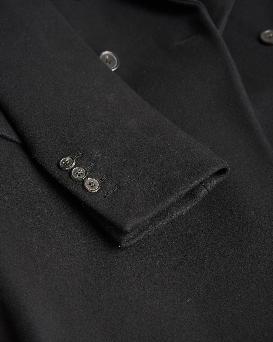 Herre | AMI Double Breasted Coat Black 50 | Pre-owned | AMI Double Breasted Coat Black 50