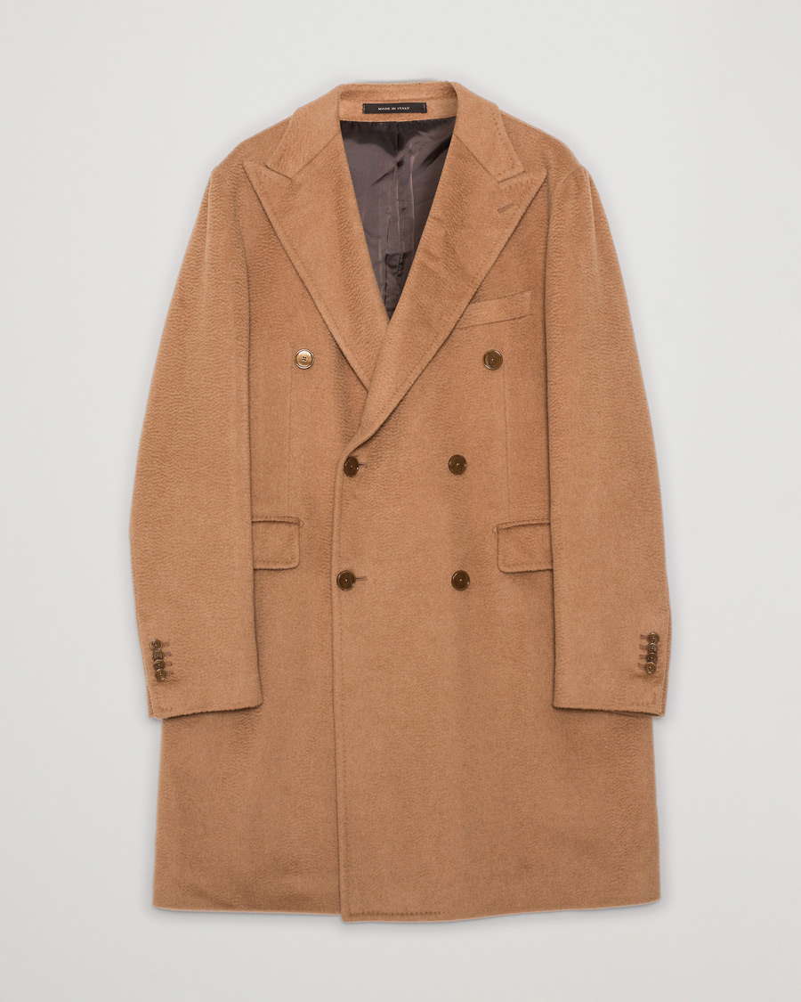 Herre | Rose & Born Double Breasted Coat Camel 54 | Pre-owned | Rose & Born Double Breasted Coat Camel 54