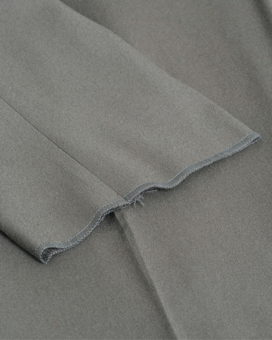 Herre | Giorgio Armani Tapered Wool Flannel Trousers Light Grey | Pre-owned | Giorgio Armani Tapered Wool Flannel Trousers Light Grey