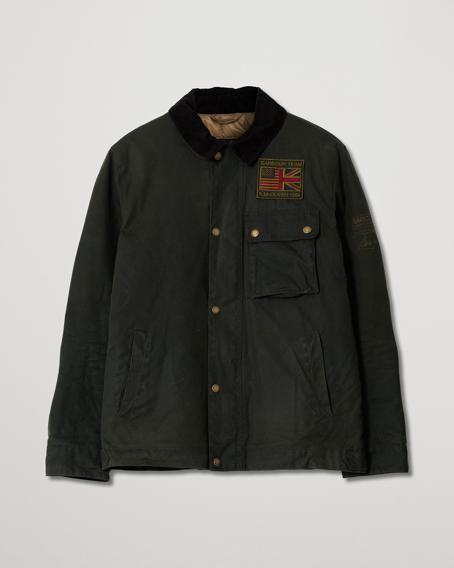 Herre | Jakker | Pre-owned | Barbour International Steve McQueen Workers Wax Jacket Sage