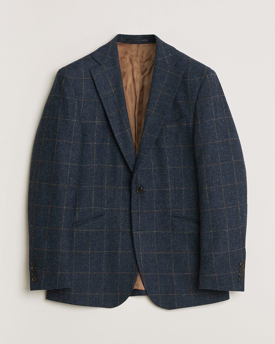Herre | Pre-owned Dressjakker | Pre-owned | Walker Slater Edward Tweed Cheked Blazer Navy UK40 - EU50