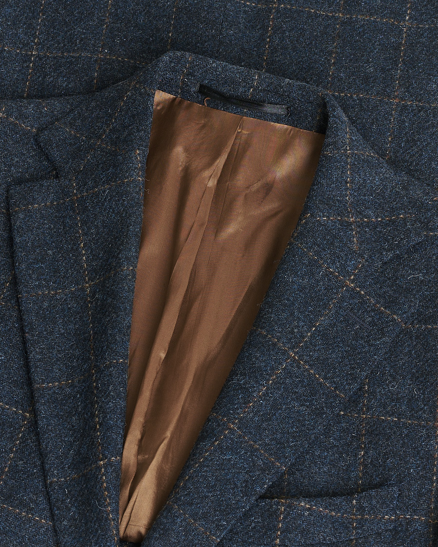 Herre | Pre-owned Dressjakker | Pre-owned | Walker Slater Edward Tweed Cheked Blazer Navy UK40 - EU50