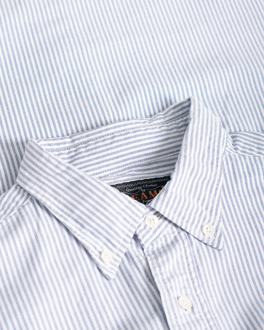 Herre | Skjorter | Pre-owned | BEAMS PLUS Oxford Button Down Shirt Blue Stripe