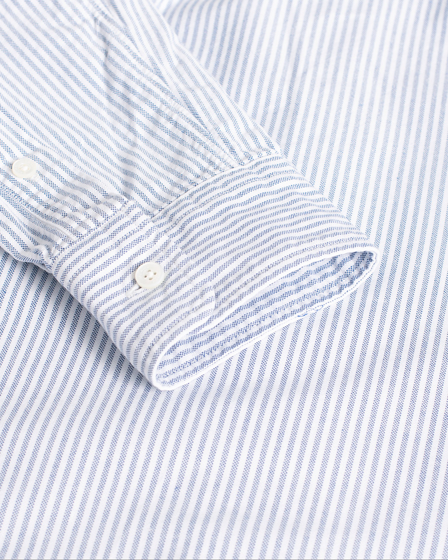 Herre | Skjorter | Pre-owned | BEAMS PLUS Oxford Button Down Shirt Blue Stripe