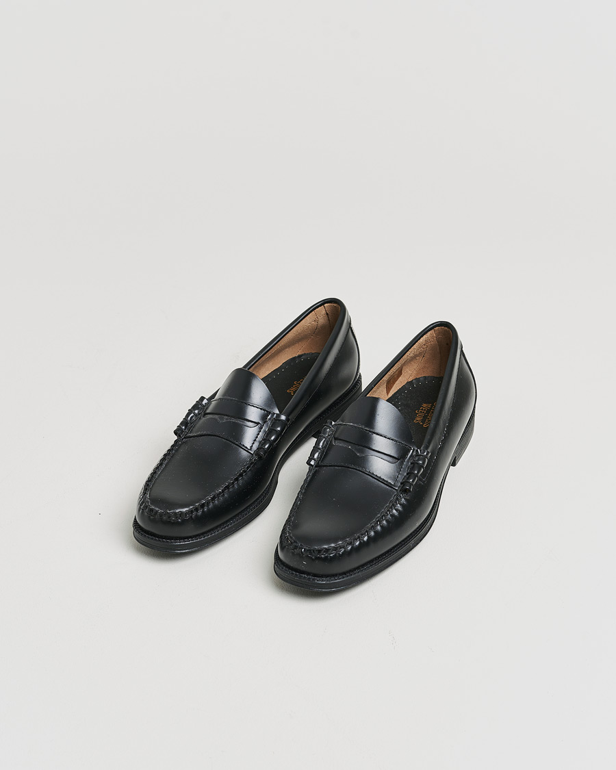G.H. Bass Easy Weejuns Larson Penny Loafers Black Leather 43 hos