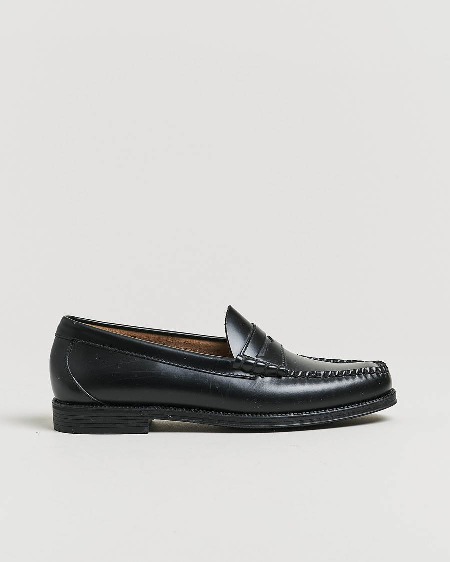 G.H. Bass Easy Weejuns Larson Penny Loafers Black Leather 43 hos