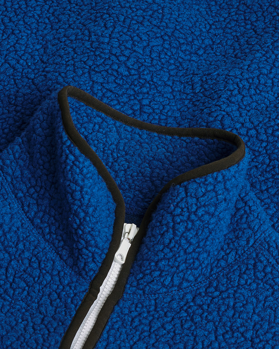 Herre | Drake's Rib BRib Bound Fleece Jacket Blue | Pre-owned | Drake's Rib BRib Bound Fleece Jacket Blue