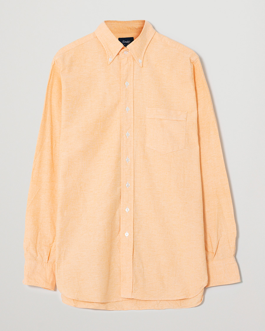 Herre | Skjorter | Pre-owned | Drake's Button Down Oxford Shirt Orange 42 - L