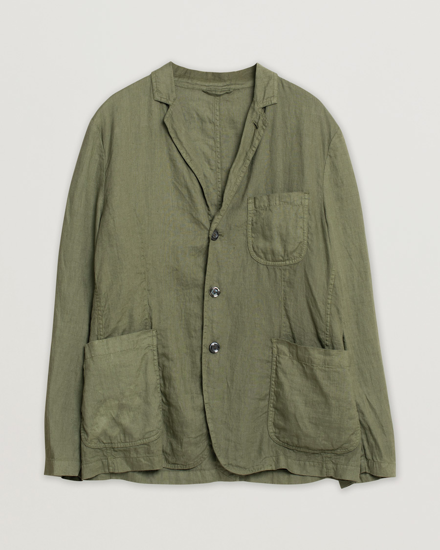 Herre | Dressjakker | Pre-owned | Aspesi Samuraki Linen Blazer Military