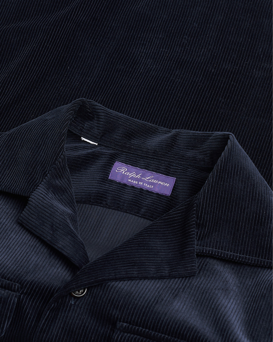 Herre | Pre-owned Skjorter | Pre-owned | Ralph Lauren Purple Label Double Pocket Overshirt Classic Navy S