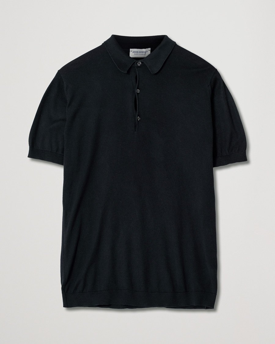 Herre | Pikéer | Pre-owned | John Smedley Adrian Slim Fit Sea Island Polo Black