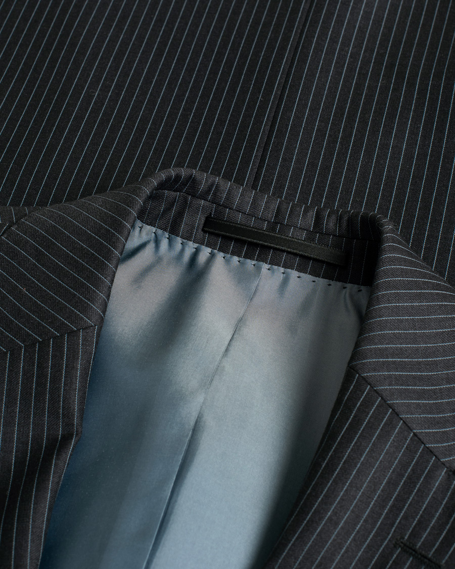 Herre | Boss Pinstripe Wool Suit Navy 52 | Pre-owned | Boss Pinstripe Wool Suit Navy 52