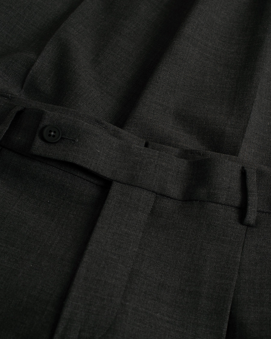 Herre | Berwich Retro Elax Wool Trousers Dark Grey 46 | Pre-owned | Berwich Retro Elax Wool Trousers Dark Grey 46