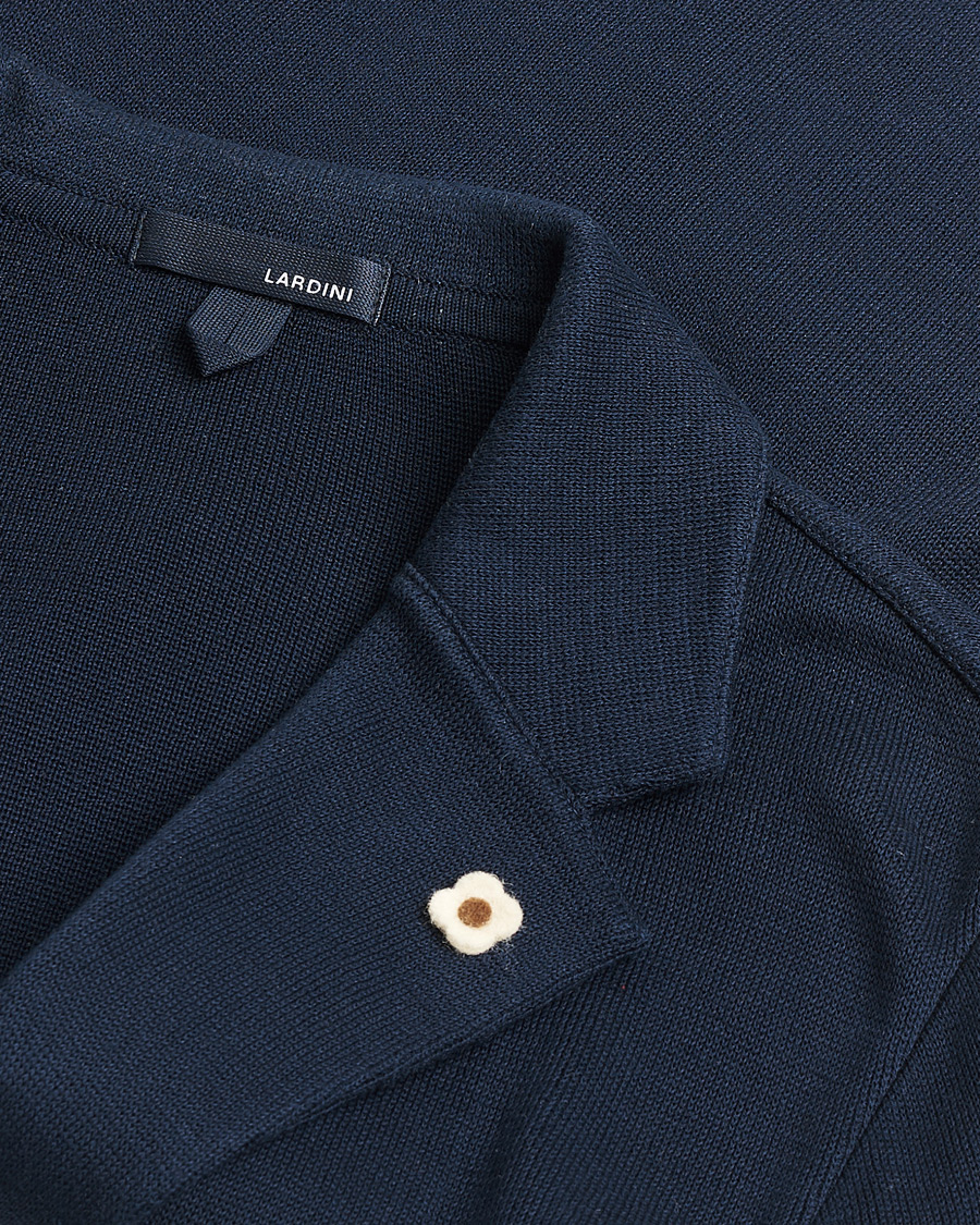 Herre | Pre-owned Dressjakker | Pre-owned | Lardini Knitted Cotton Blazer Navy M