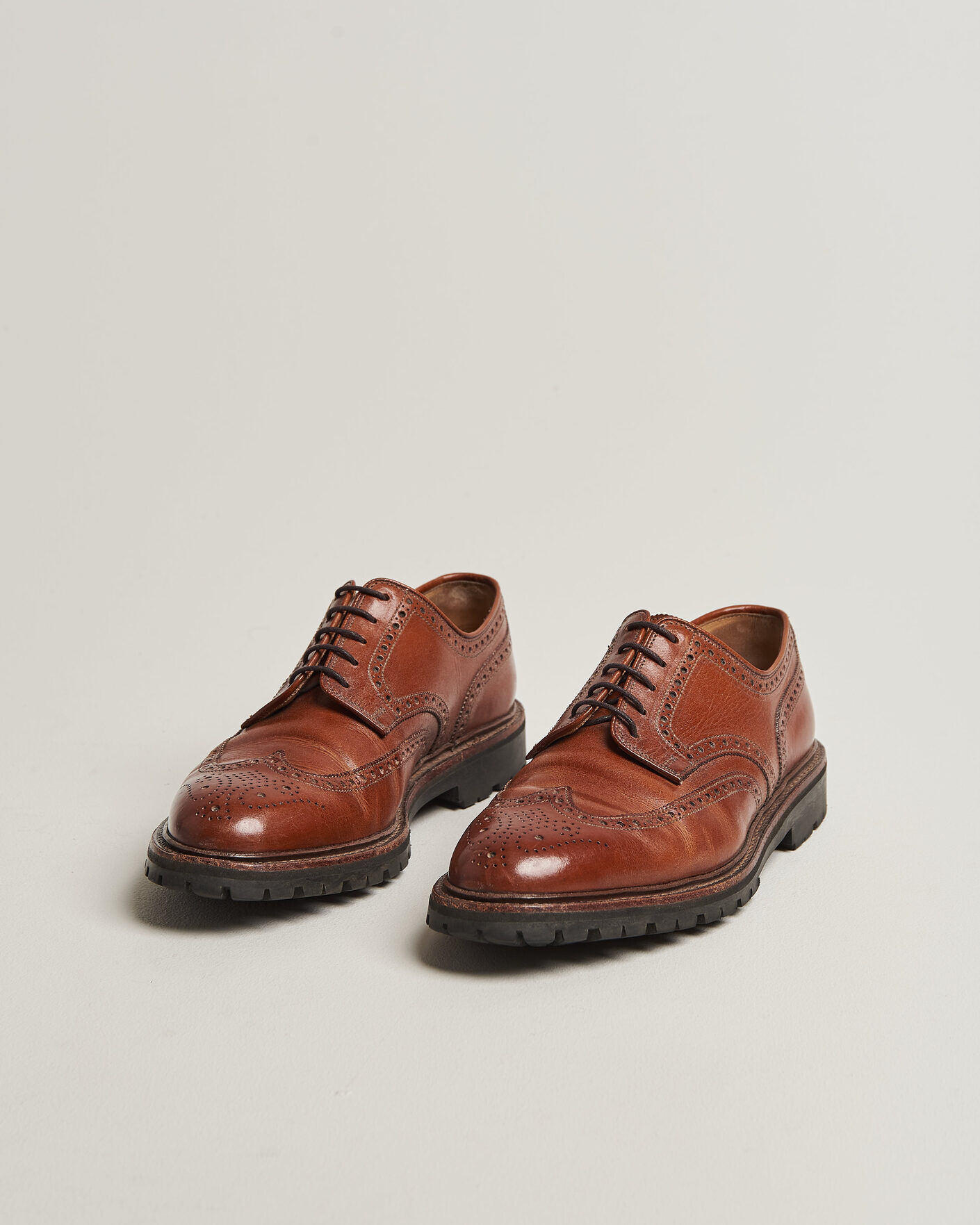 Herre | Pre-owned Randsydde sko | Pre-owned | Crockett & Jones Pembroke Vibram Cleated Sole Brown Calf UK8,5 - EU42,5